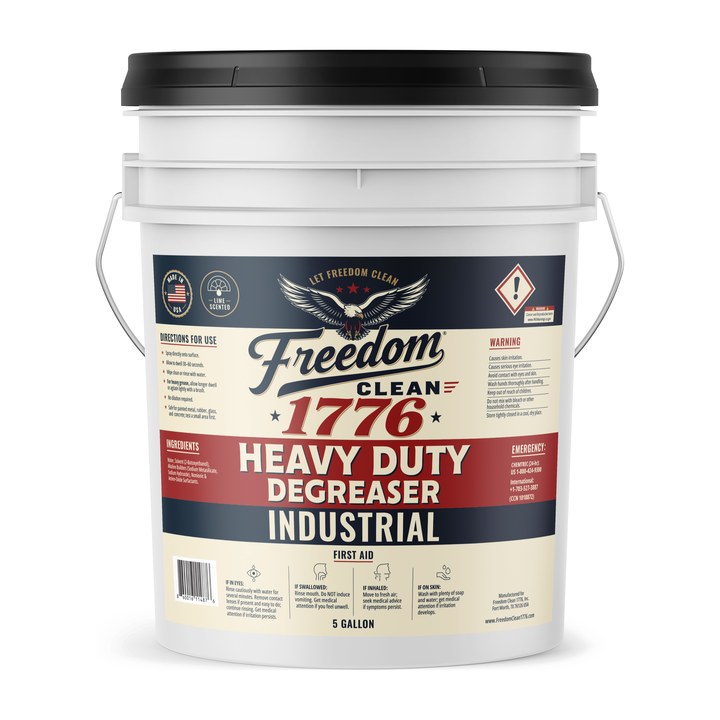 5 gallon pail of Freedom Clean degreaser